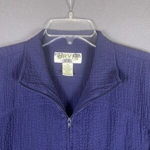 Orvis Women's Navy Blue Zip Up‎ Jacket w/Pockets and Tie Waist Option - Size M